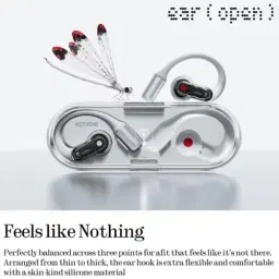 Nothing Ear (open) Open-Ear True Wireless Earbuds   Bluetooth 5.3   30 hours Playback  IP54 Water Resistant , White