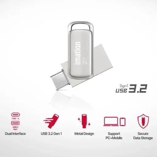 imation Z1 USB 3.2 Duo Drive 64GB , 