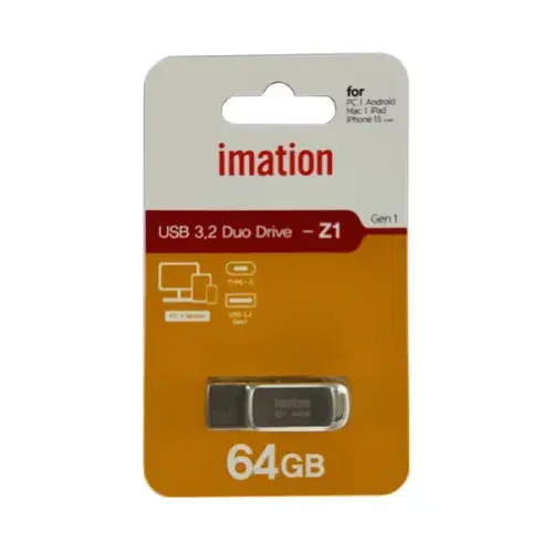 imation Z1 USB 3.2 Duo Drive 64GB , 