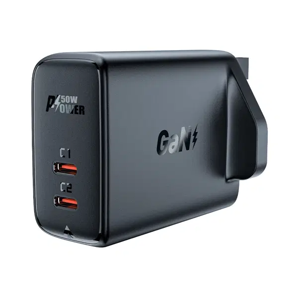 Acefast A32 PD50W GaN (USB-C+USB-C) dual port charger (UK) , 