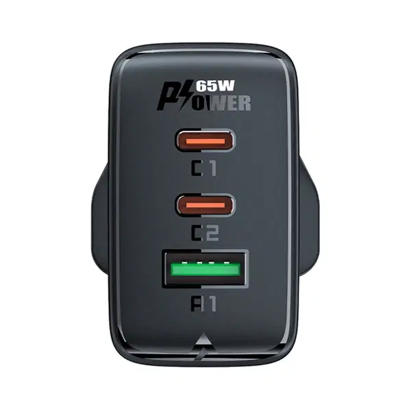 Acefast A44 PD65W GaN (2USB-C+USB-A) charger (UK) - Hover