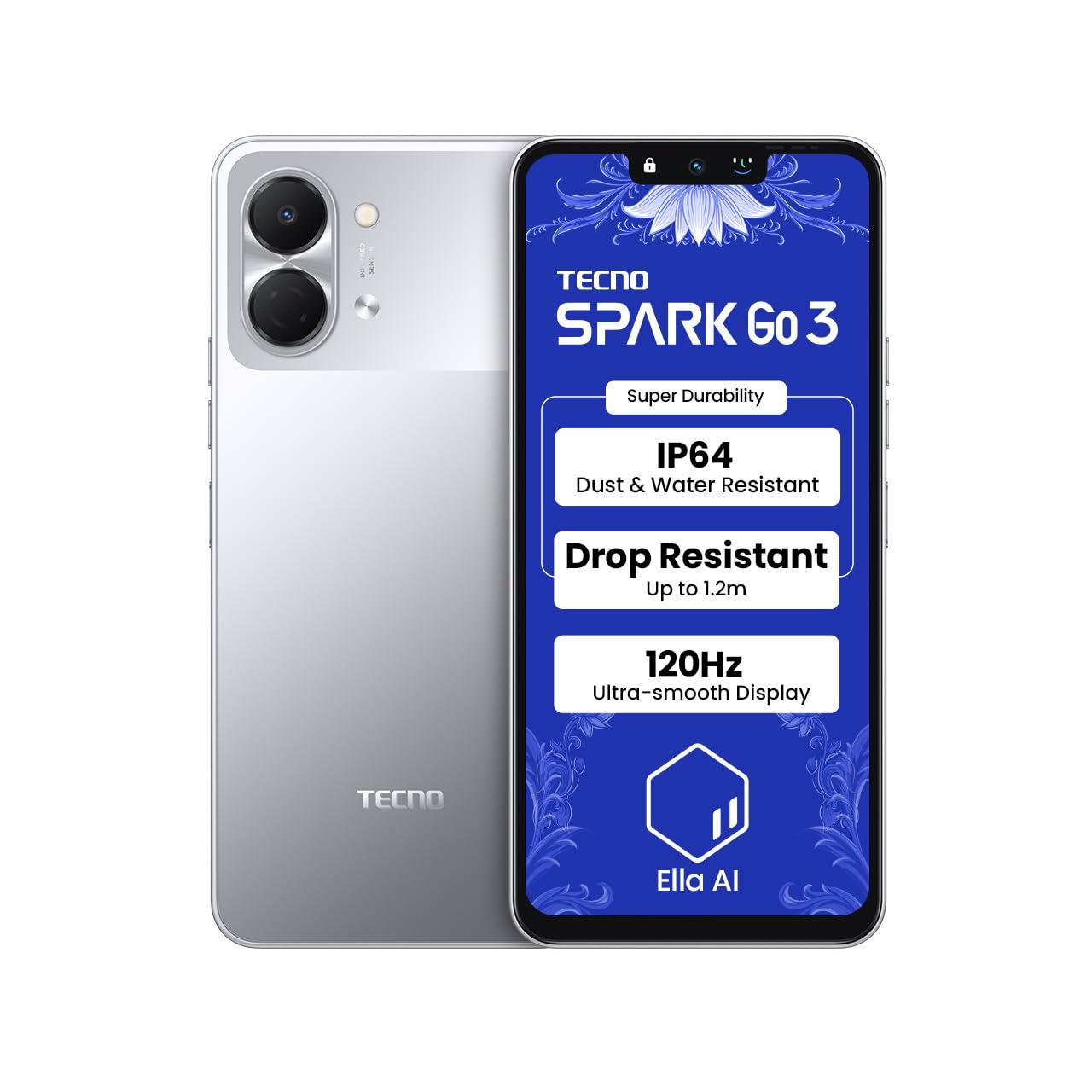 Tecno Spark Go 3 , 4 GB , 128GB , Titanium Grey