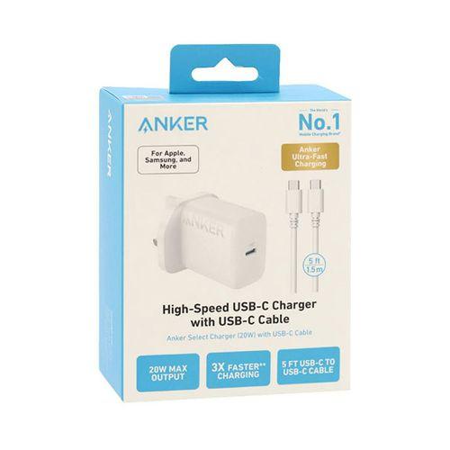 Anker Charger 20W + USB-C Cable B2347K21 ,