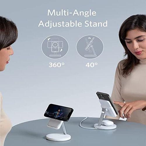 Anker Maggo 2-In-1 Magnetic Battery Stand Bundle UK Charger B25A7221 ,