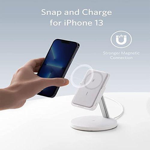 Anker Maggo 2-In-1 Magnetic Battery Stand Bundle UK Charger B25A7221 ,