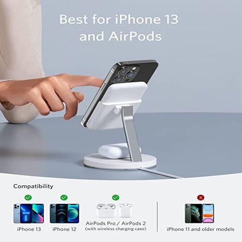 Anker Maggo 2-In-1 Magnetic Battery Stand Bundle UK Charger B25A7221 ,