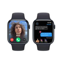 Apple Watch Series 9 GPS 41 mm (M/L) Midnight Aluminum Case with Midnight Sport Band , Midnight Aluminium