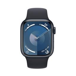 Apple Watch Series 9 GPS 41 mm (M/L) Midnight Aluminum Case with Midnight Sport Band , Midnight Aluminium