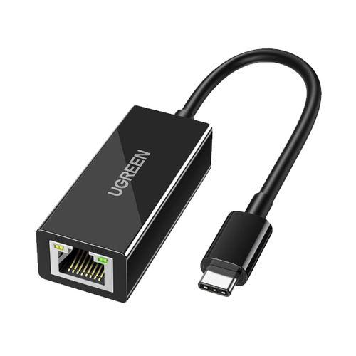 Ugreen USB Type-C to 10/100/1000 Mbps Ethernet Adapter - Black ,