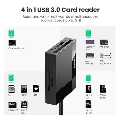 UGREEN 4-in-1 USB 3.0 SD/TF Card Reader ,