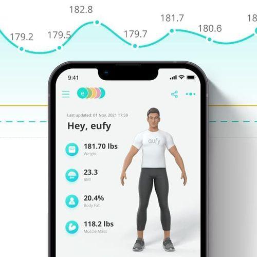 Anker Eufy By Smart Scale P2 with Bluetooth T9148K11 – Black ,