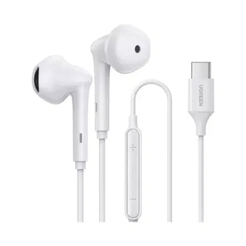 Ugreen Wired Earphones with Type-C Connector , White