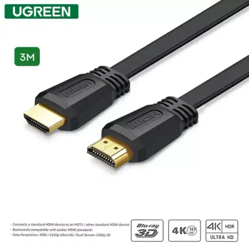 UGREEN HDMI Flat Cable 1.5m (Black) ,