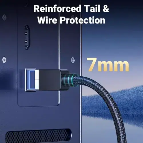 Ugreen Cat 8 Shielded Round Braided Ethernet Cable / 5M / Modular Plugs / 40Gbps 2000MHz RJ45 / Compatible Gaming PC PS5 PS4 PS3 Xbox Modem Router ,