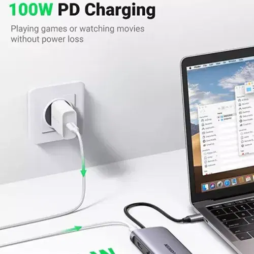 UGREEN USB C Hub 10 in 1 Type C Hub with Ethernet, 4K USB C to HDMI, VGA, PD 100W Power Delivery, 3 USB 3.0 Ports, USB C to 3.5mm, SD/TF Cards Reader Compatible for MacBook Pro/Air M1, Dell, HP, XPS ,