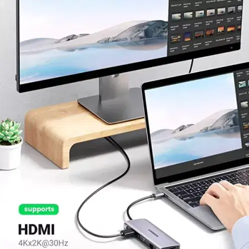 UGREEN USB C Hub 10 in 1 Type C Hub with Ethernet, 4K USB C to HDMI, VGA, PD 100W Power Delivery, 3 USB 3.0 Ports, USB C to 3.5mm, SD/TF Cards Reader Compatible for MacBook Pro/Air M1, Dell, HP, XPS ,