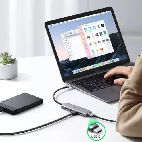 UGREEN USB C Hub, 4 Ports USB C Adapter Type C Hub to USB 3.0 Extention Compatible for Steam Deck, ,