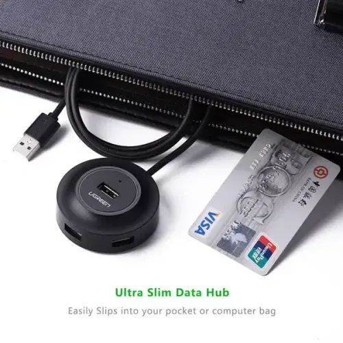 Ugreen USB 2.0 Hub 4 Ports for Your PC, Cell Phones, ,