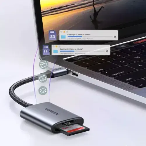UGREEN USB-C 3.1 100MB/s SD/TF Card Reader ,