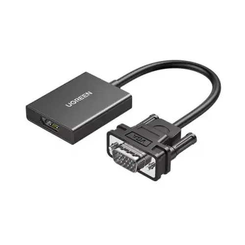 Ugreen Adapter VGA Male To HDMI Female 0.15M Black ,