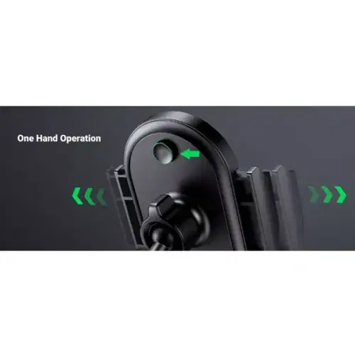 Ugreen Waterfall-Shaped Suction Cup Car Phone Mount - Black ,