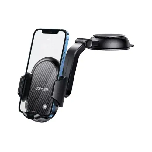 Ugreen Waterfall-Shaped Suction Cup Car Phone Mount - Black ,