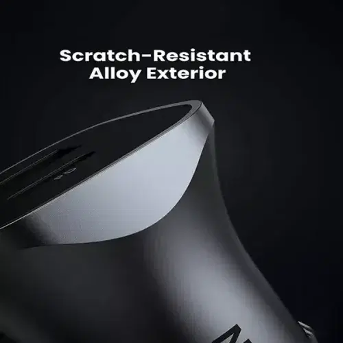 Ugreen Car Charger 30W USB-A + USB-C Dual Port Car PD 3.0/QC 3.0 Charger (UG-CC-DUAL-CD130-30W-GRY) - Grey ,