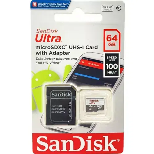 SanDisk MicroSDXC Ultra Lite Micro SD Card  100MB/S , 64MB