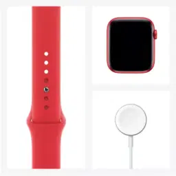 Apple Watch Series 6 44mm GPS Red Aluminium Case with Red Sport Band , Red Aluminium