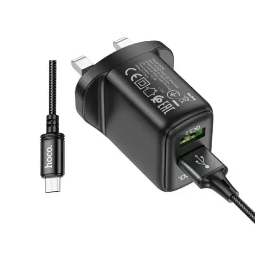 Hoco DC30 Dual port QC3.0  charger(UK) ,