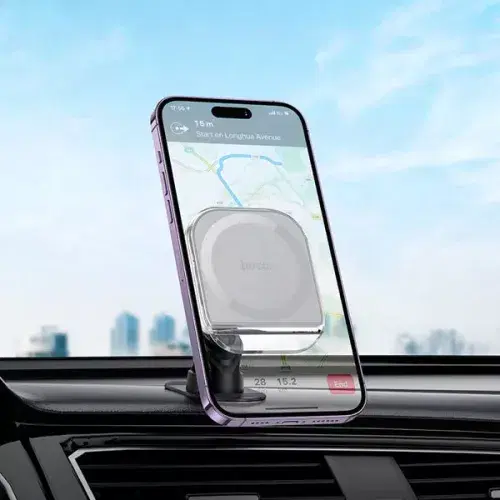 Hoco H43 Crystal ring magnetic car holder(center console) ,