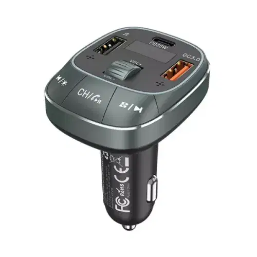 Hoco E76 Pole PD45W+QC3.0 car  BT FM transmitter ,