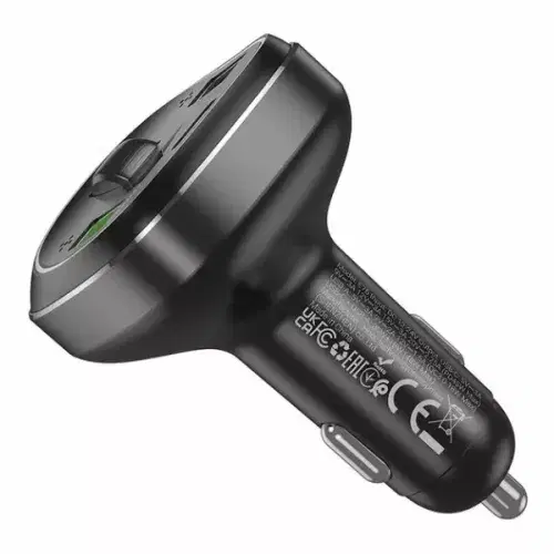 Hoco E76 Pole PD45W+QC3.0 car  BT FM transmitter ,