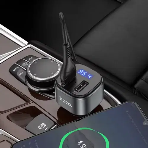Hoco E67 Fighter QC3.0 car BT  FM transmitter ,