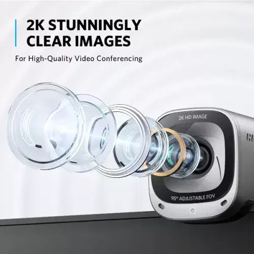 Anker PowerConf C200 2K Webcam A3369011 - Black ,