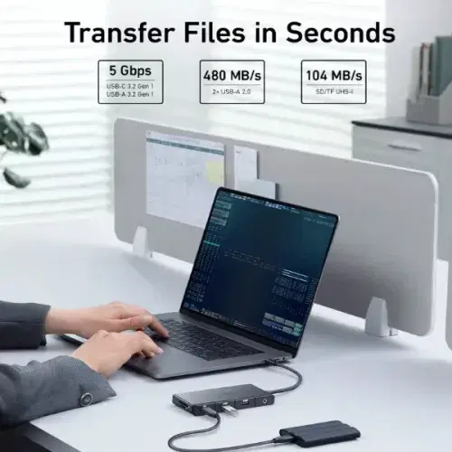 Anker 552 USB-C Hub 9-in-1 4K HDMI A8373H11 - Black ,