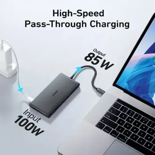 Anker 552 USB-C Hub 9-in-1 4K HDMI A8373H11 - Black ,