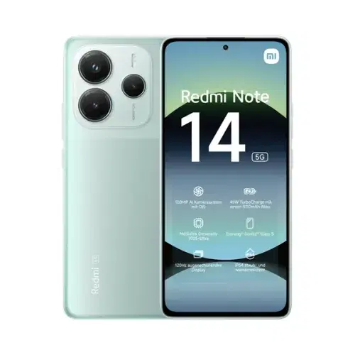 Xiaomi Redmi Note 14 5G , 8 GB , 256GB , Coral Green