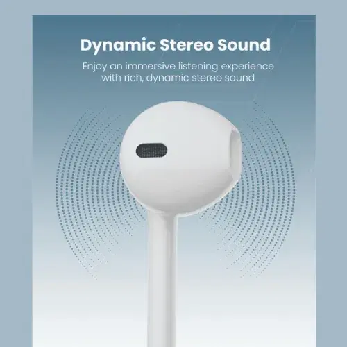 Moxedo Mono Stereo Earphone Lightning Connector Earphone In-Line Remote, Built-in Microphone , White