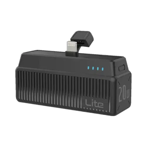 Moxedo Lite Mini-Pocket Power Bank 20W Fast Charging Power Delivery with Lightning Connector and Foldable Phone Stand ,