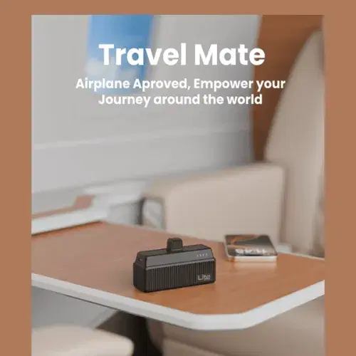 Moxedo Lite Mini-Pocket Power Bank 20W Fast Charging Power Delivery with Lightning Connector and Foldable Phone Stand ,