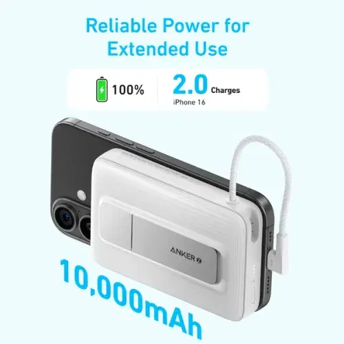 Anker Zolo 10000mAh 30W Magnetic Wireless Power Bank With USB C Cable  A1685H11 ,