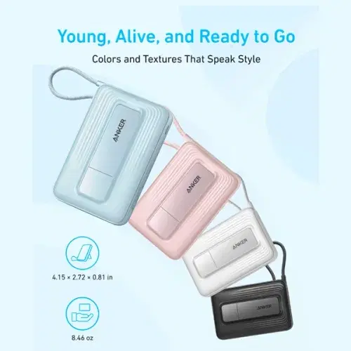 Anker Zolo 10000mAh 30W Magnetic Wireless Power Bank With USB C Cable  A1685H11 ,