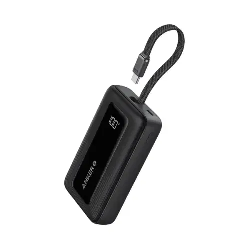 Anker Zolo Powerbank 10000 mAh  30W Power Bank Portable Charger  Built-In USB-C Cable A1688H11 ,