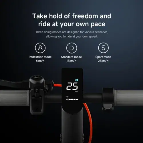 Xiaomi Electric Scooter 4 Lite 2nd Gen 25km Travel Range 25km/h Max. Speed 300W Rated Motor Power Dual Brake System 10 Inch Tires ,