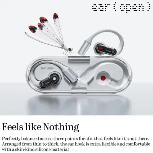 Nothing Ear (open) Open-Ear True Wireless Earbuds Bluetooth 5.3 30 hours Playback IP54 Water Resistant , White