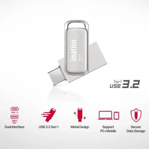 imation Z1 USB 3.2 Duo Drive 32GB ,